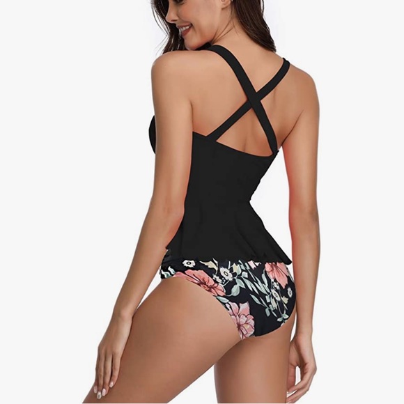 NWOT- Flare Top, Flower Tankini Size L - Picture 3 of 9